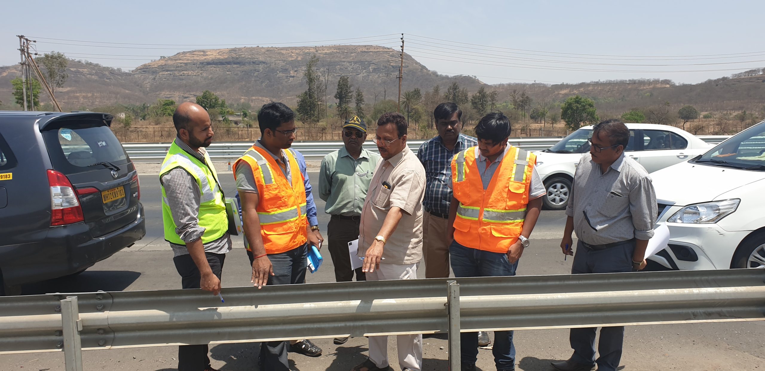 Engineering-Crash Barrier Installed Engineering-Crash Barrier Installed
